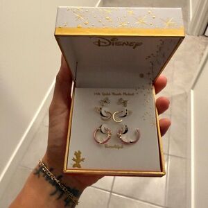 Disney Pink and Gold Earring Trio